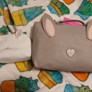 Betsey Johnson bunny wristlet/makeup bag